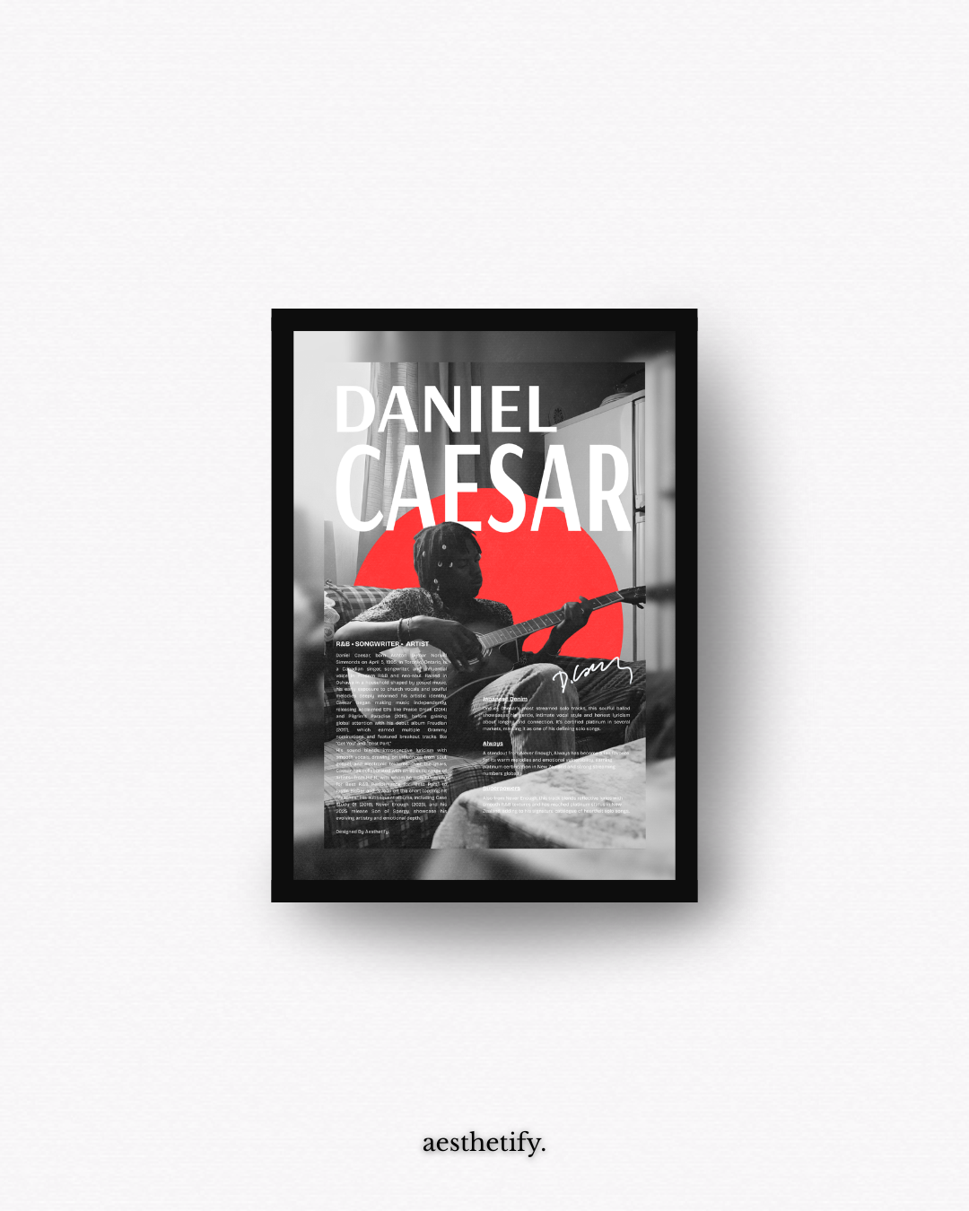 Daniel Caesar poster print