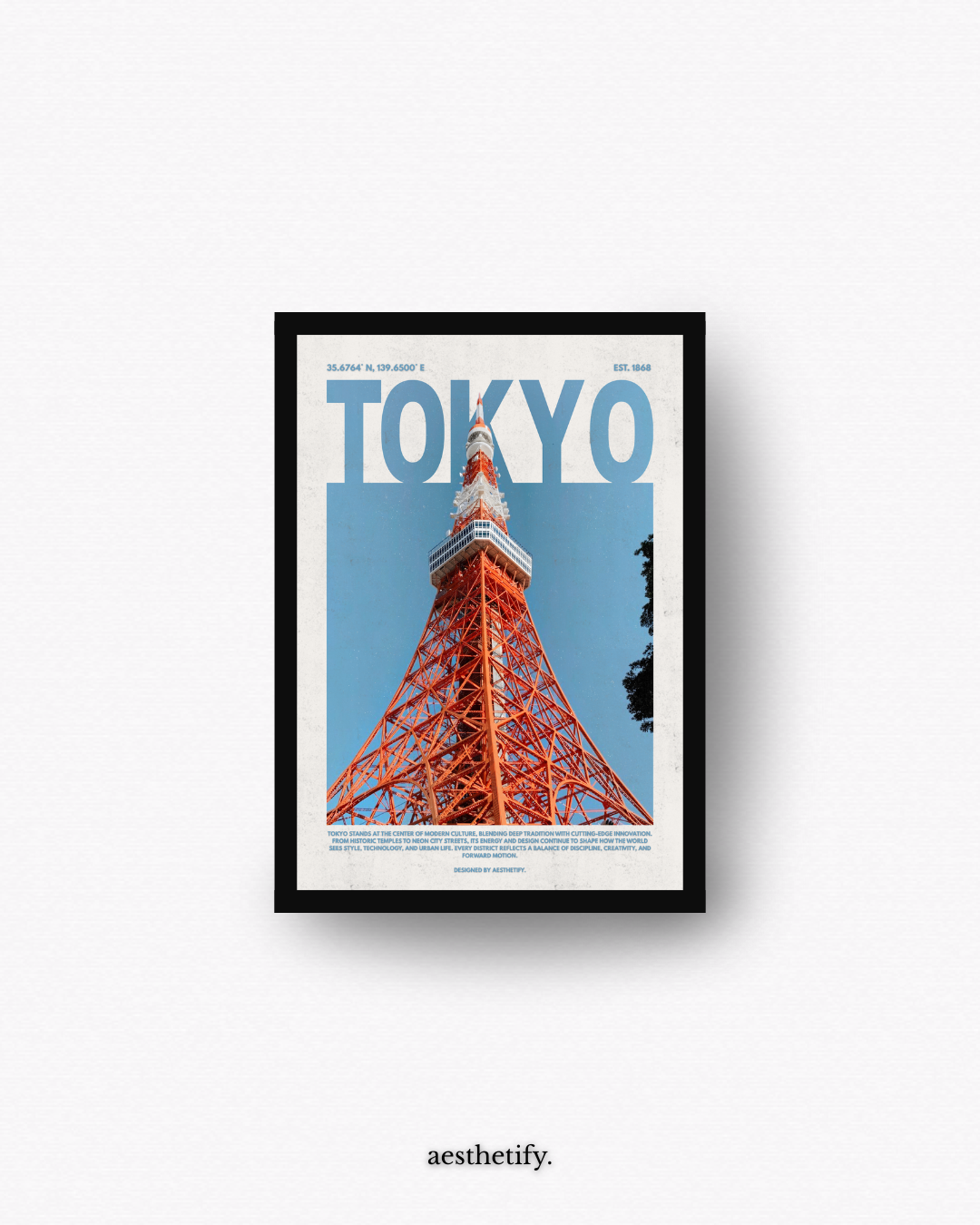 Tokyo landmark poster print